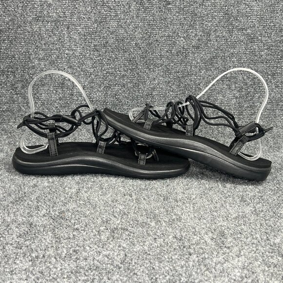 Teva Voya Infinity Sandals Womens Size 9 Black Athletic Recovery Beach Flip Flop - Picture 7 of 12